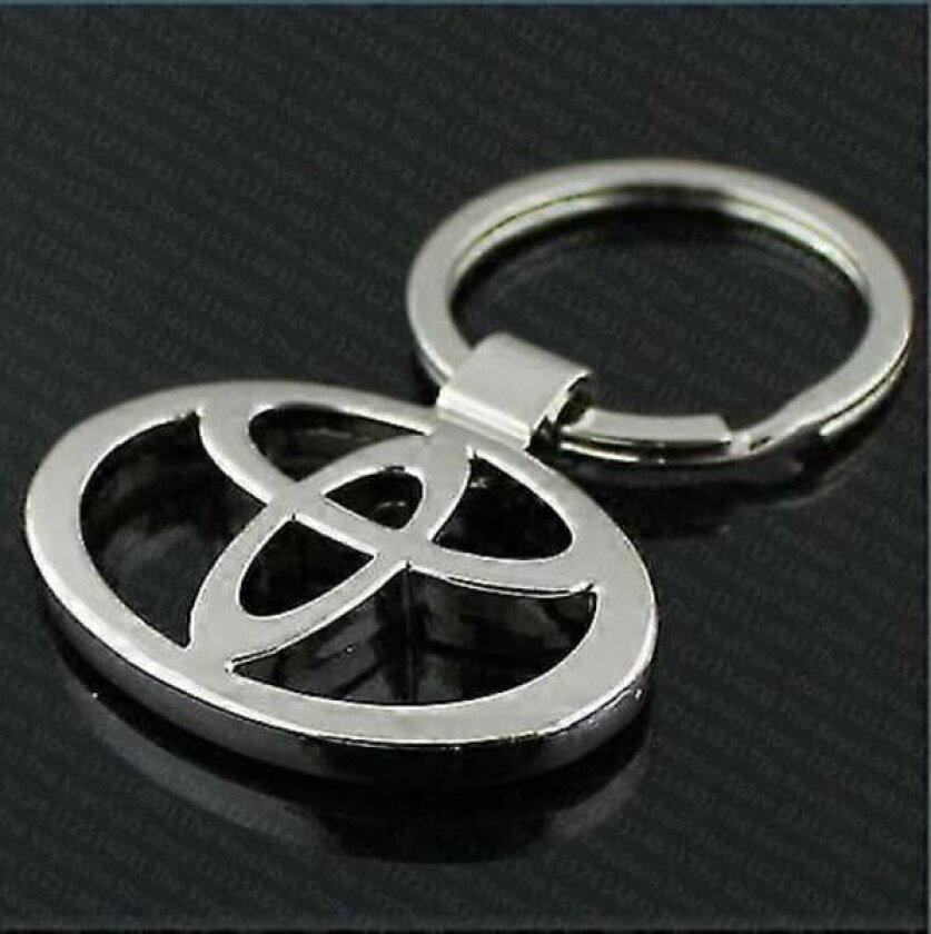 Toyota 3D bil logo nøkkelring nøkkelring anheng hjemmekontor gave krom