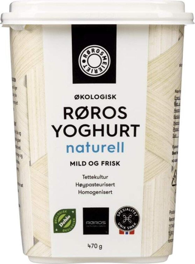 Røros Yoghurt Naturell Økologisk 470g