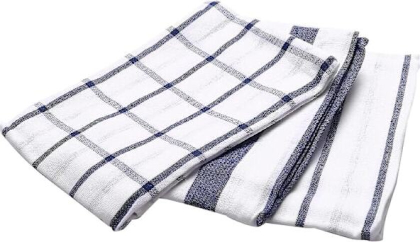 3-delt høykvalitets blått og hvitt stripete kjøkkenhåndkle, kjøkkenhåndkle, serviett, duk, 100 % bomullsvev