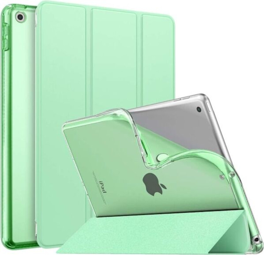Etui for New iPad 9. generasjon/8. generasjon/7. generasjon (2021/2020/2019), Myk TPU Gjennomsiktig Frostbakside Deksel Slank Skall Beskyttende