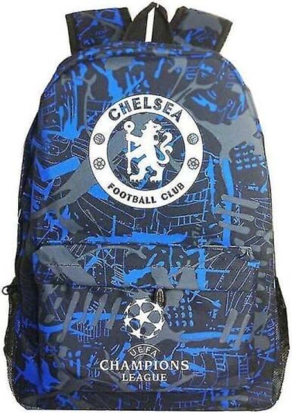 Graffiti Chelsea Uefa Champions League Skulderveske Fan Ryggsekk Student Skoleveske Oppbevaringsveske