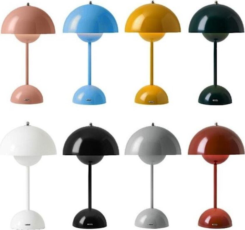 QD-Dimbar Trådløs Bordlampe 3-veis Trådløs Lampe For Lesing, Nattlampe Vinrød