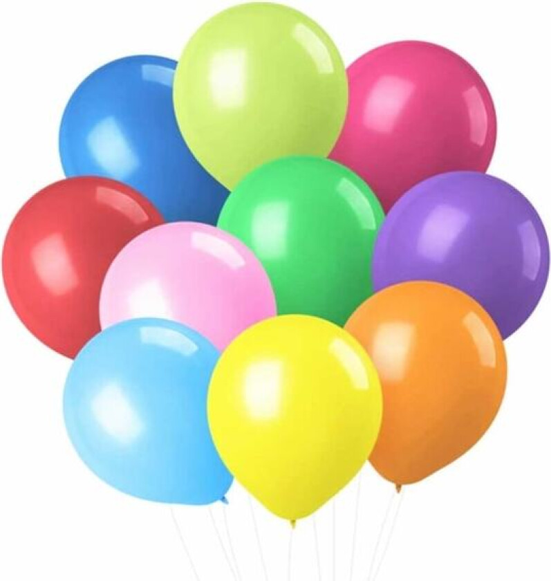 Ballonger 100-pakning Blandede Farger 26cm Latex Flerfarget