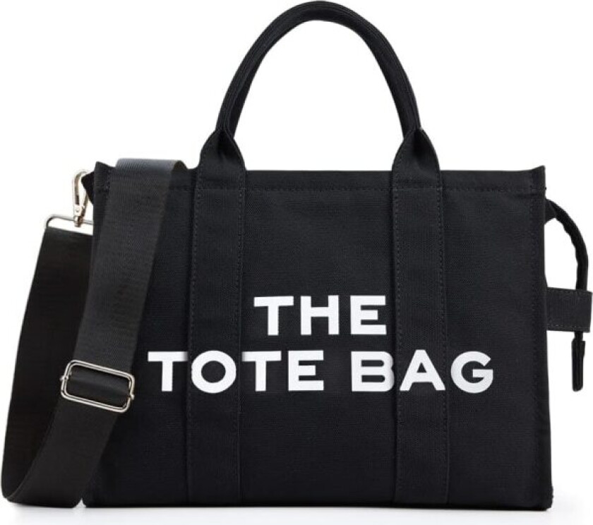 IC Tote Bag Damer Canvas Tote Bags Tykk Canvas Crossbody axelvesker med glidelås og skulderstropp for arbeid Skolereiser Shopping
