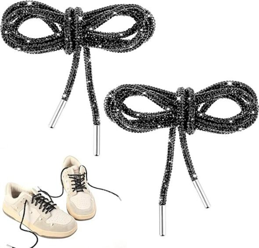 1 Par Rhinestone Skolisser Utskiftbare Glitter med Diamanter Skolisser Hatt Tau For Sneakers Sko Tilbehør 120cm