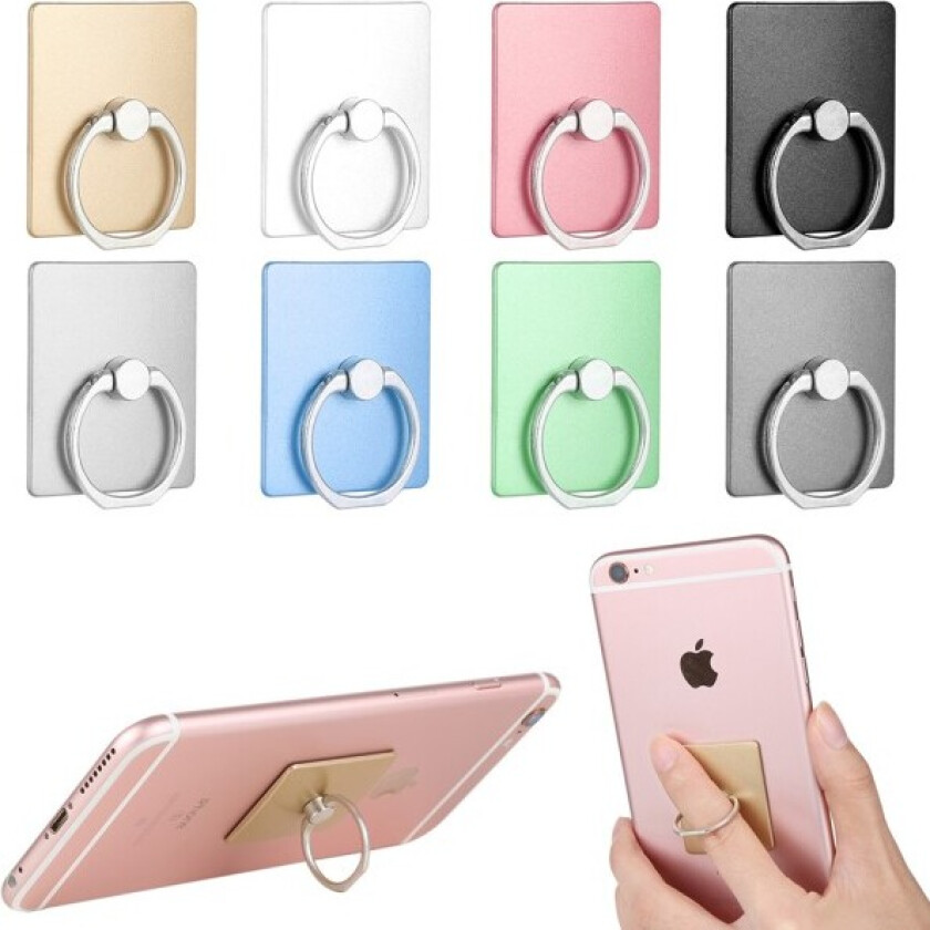 3-Pak Mobilring / Mobilholder / Ringholder Mobil – Firkantet