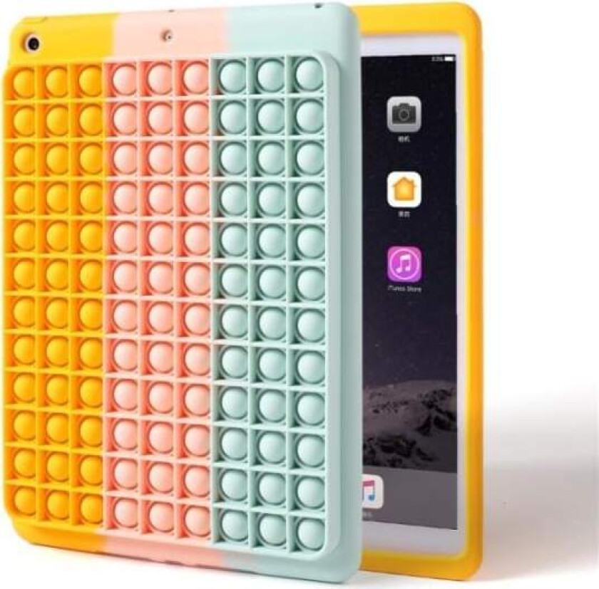 Deksel med Pop it-leke til iPad 10,2\", Regnbue