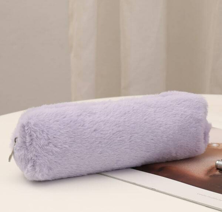 (Lilla) Plysj pennal, Fluffy pennal for jenter Myk plysj pennal Pels pennal Kutt