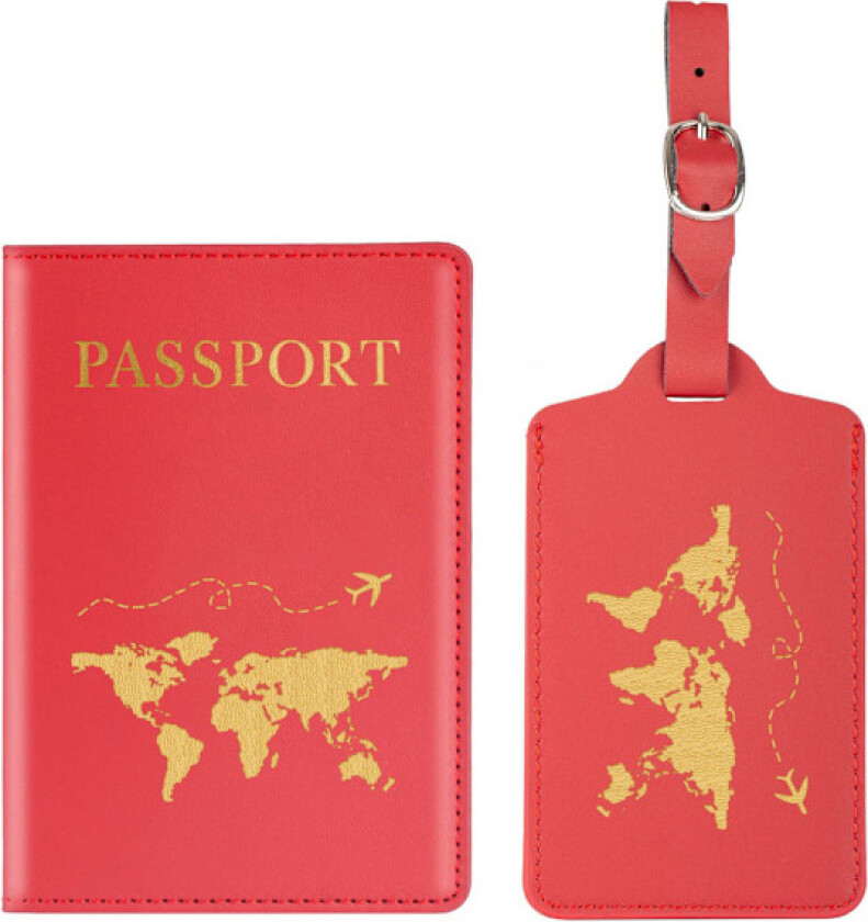 Passholder og bagasjelapp, passholder og sett for par Bryllupsfest Bryllupsreiser ed