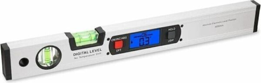 Digitalt vater, 400 mm 360 graders inklinometer digital vinkelmåler elektronisk vater med magnet, digitalt vater hellingstester linjal