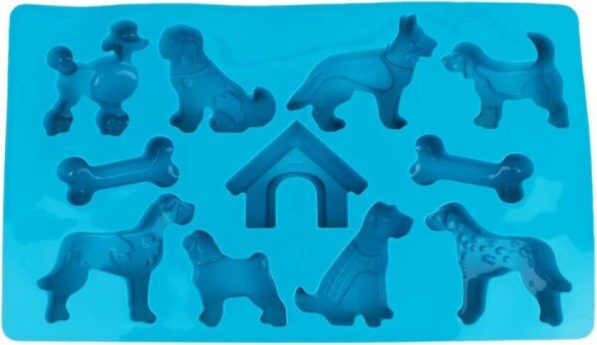 Silikon Bakeform Hundefigur DIY Silikon Fondant Sjokoladeformer Is (Tilfeldig Farge)