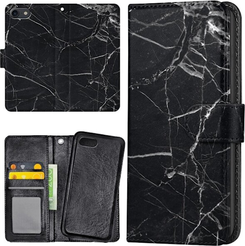 iPhone 16e - Lommebok Deksel Marmor