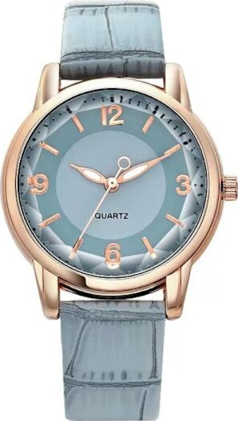 Armbåndsur for kvinner, moderne kvarts analogt dameur med lærreim