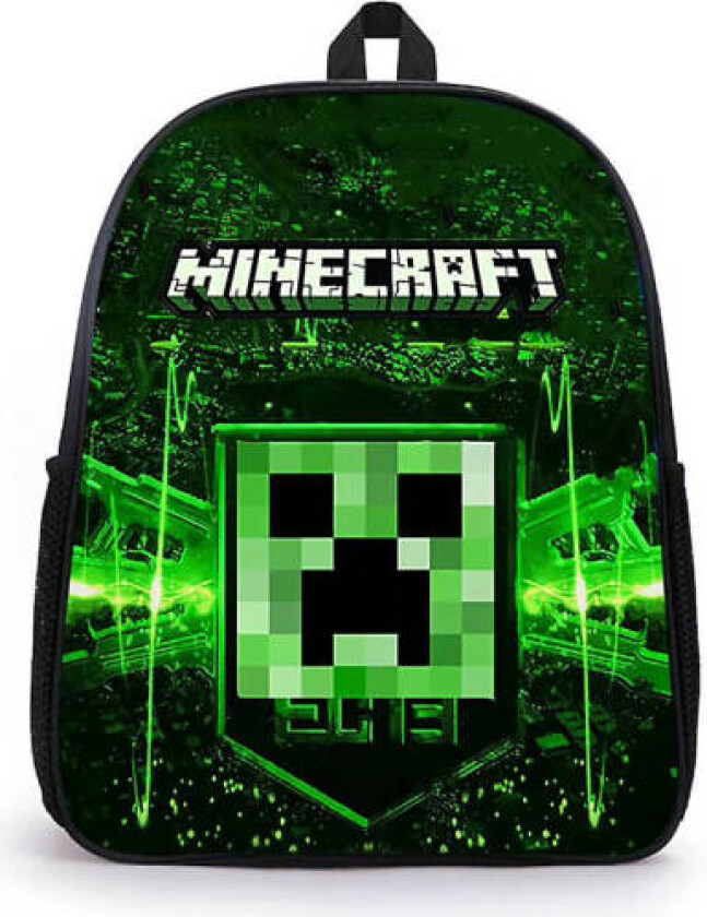 Minecraft Trykket Ryggsekk Skolesekk Stor Kapasitet Student Boksekk Rucksack Barnegave