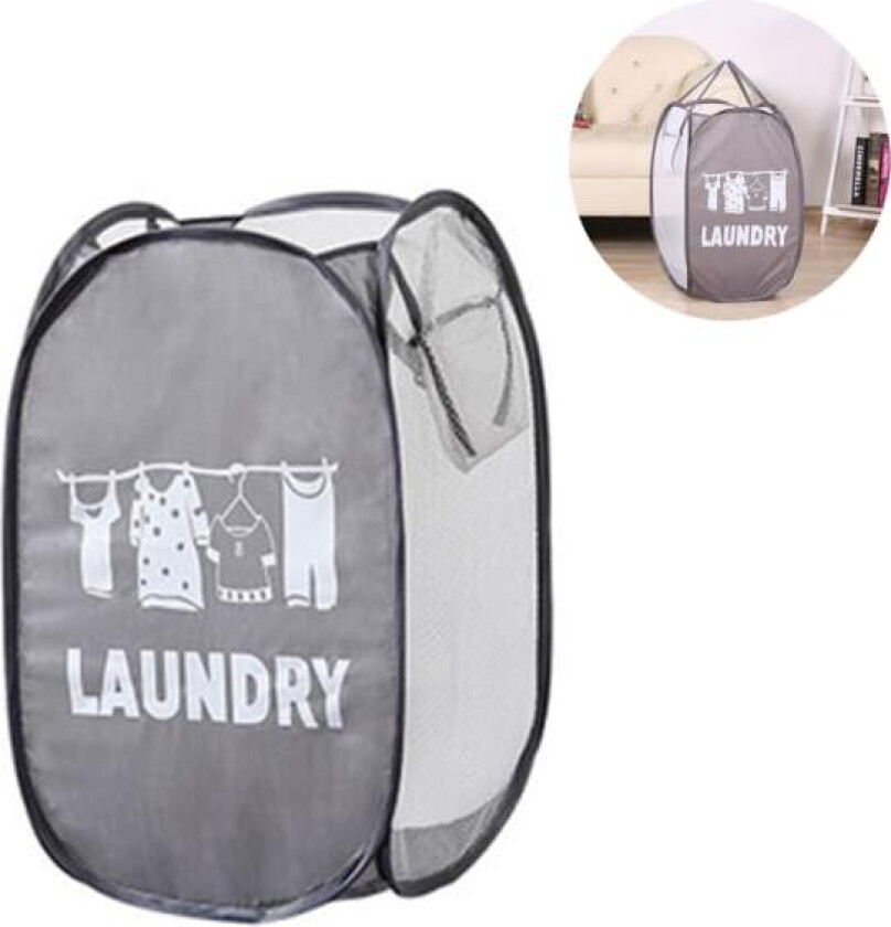 Klesoppbevaringskurv, nettstruktur, pustende, stort rom