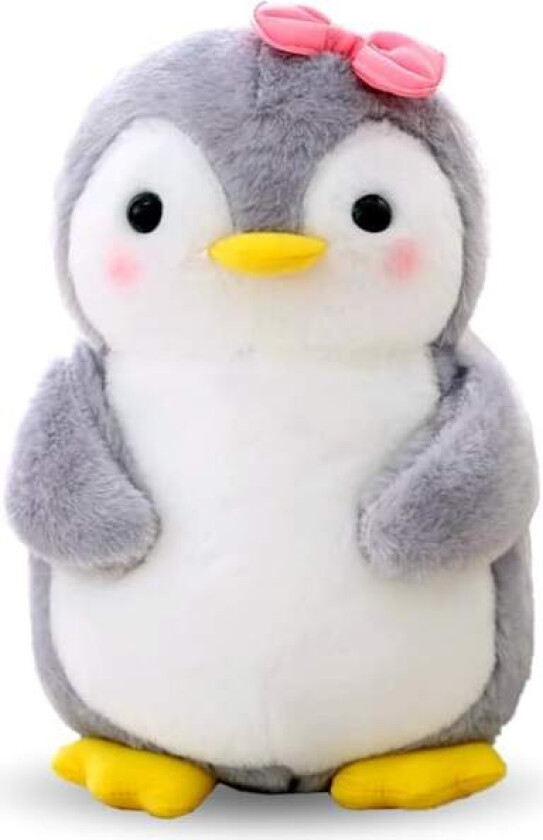 Plush Pinguin Kosedyr for Jenter Myk Kosedyr for Kosing og Lek Squishmallow Pinguin Plush for Jenter (Pinguin med Sløyfe, 25cm)