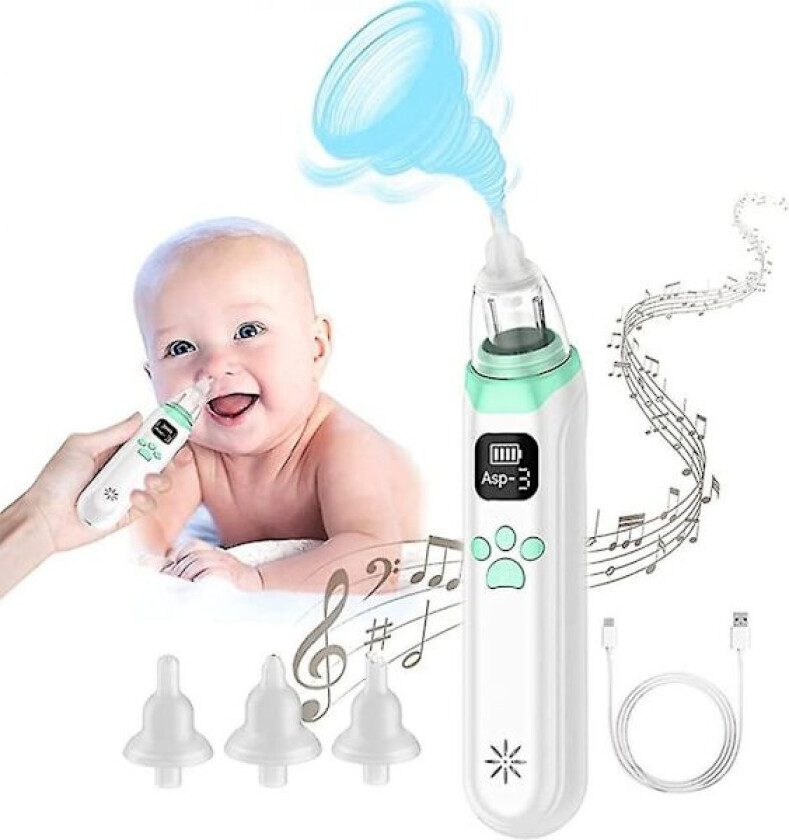 Elektrisk nesesuger for babyer, acsergery Lavfrekvent lydløs, acsergery Tre typer