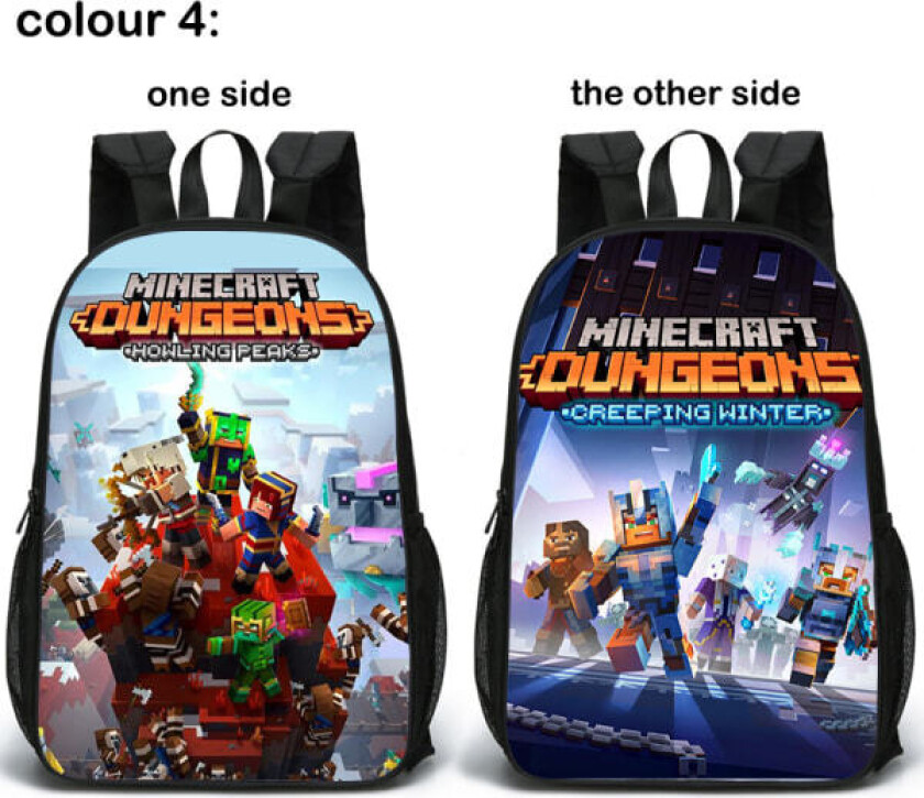 2022 Ny dobbeltsidig Minecraft-ryggsekk.