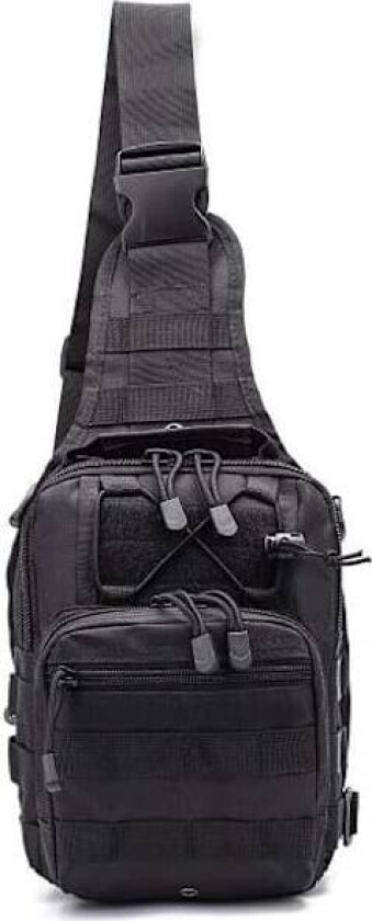 Sling Bag Taktisk Ryggsekk Utendørs Skulder Bag Satchel Brystpakker Dagstursekker for Smarttelefon Klatring Camping Sykling Fotturer