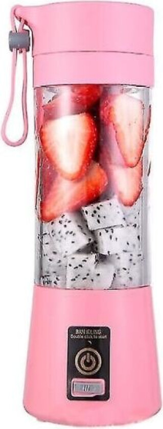 Blender Smoothie Maker, Personlig Blender med 6 Rustfrie Stålblad, Bærbar Juicer Blender med USB