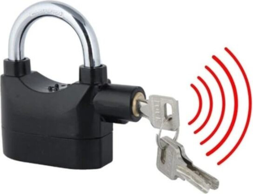 Stor hengelås med alarm