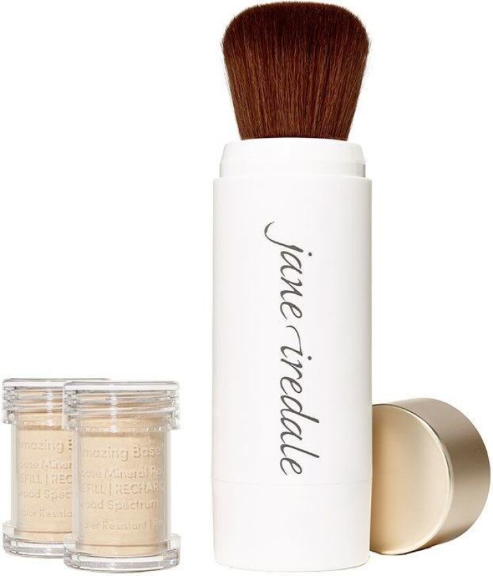Amazing Base Refillable Brush Light Beige 2x Refills