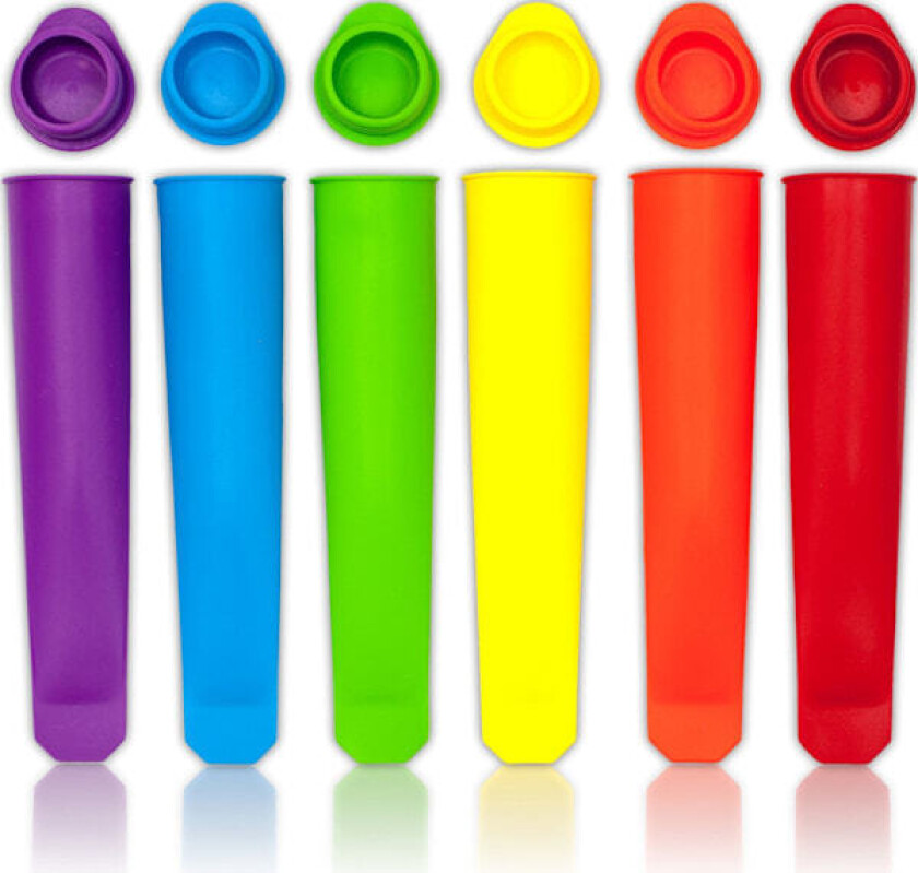 Ispinneform, ispinneformer med lokk, matvarekvalitet, BPA-fri - Fleksibel og slitesterk og gjenbrukbar og lett å rengjøre ispinne.