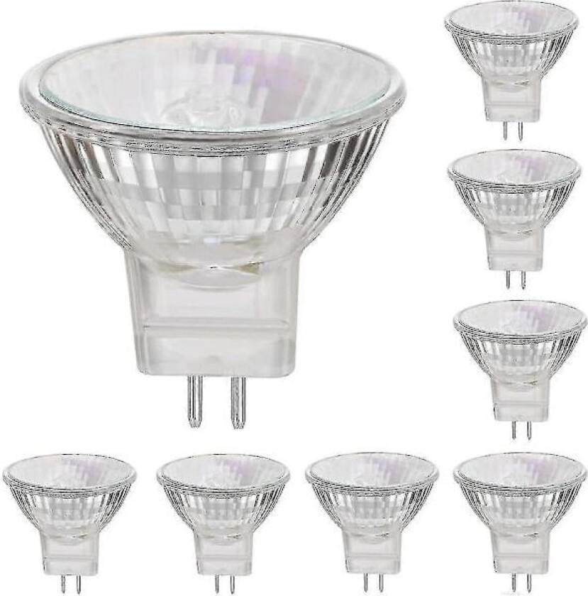 Bilde av 12V 35W Halogenpærer GU5.3 Spot Base Varmhvit, Dimbar, 8-pakning