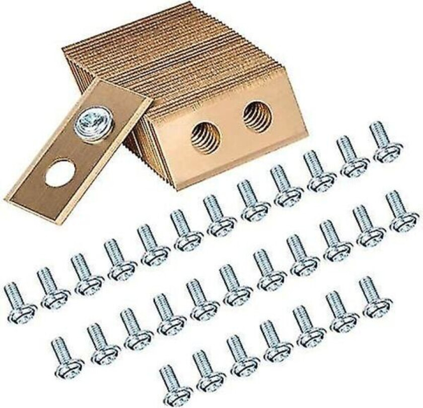 30-pakning titanerstatningsblader for Worx Landroid robotgressklippere - titanblader og forbedrede skruer for Worx Landroid robotgressklippere