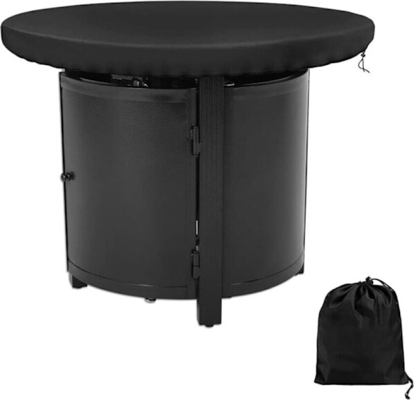 Beskyttelsesdeksel for Bålpanne, Anti-UV 420D Rundt Beskyttelsesdeksel for Bålpanne og Vanntett for Uteplass Bålpanne for Tønnegrill, Bålpanne