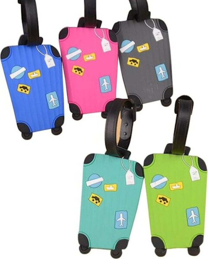 Bagasjetag PVC 5 stk Koffert Tags Forretningsreise Tags ID Etiketter Kort Holder Sikker Bagasje Tag
