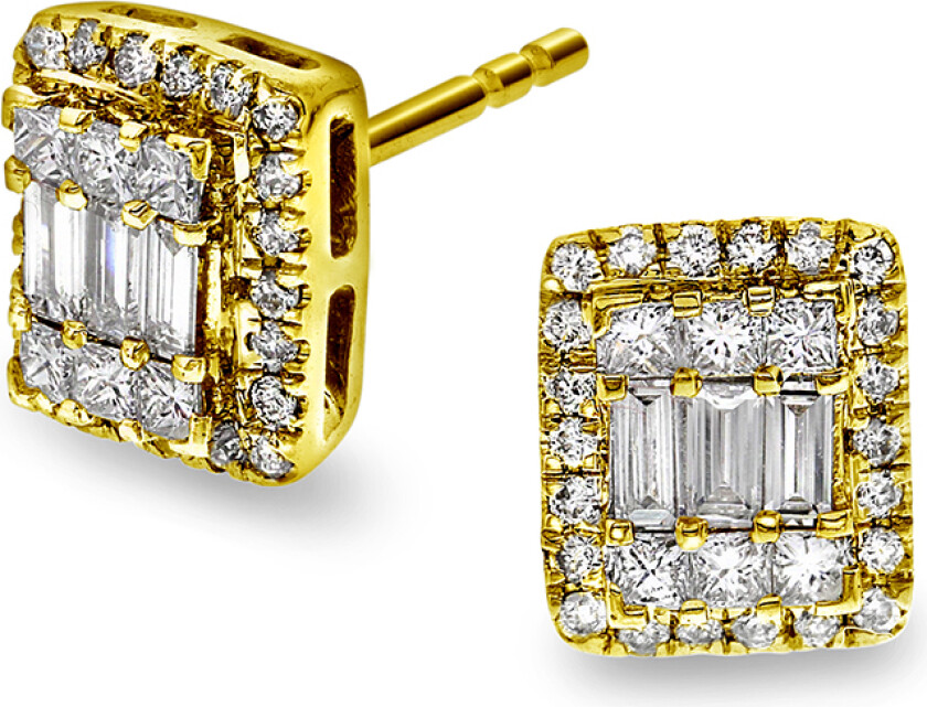 Elizabeth diamantøredobber i 585 gult gull 0,50 ct