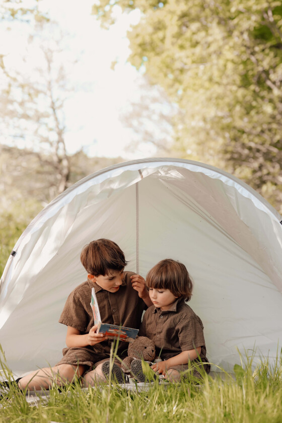 Pop-Up UV-Telt Family, Oyster Grey - Øvrig UV & Strand - 100% Polyester