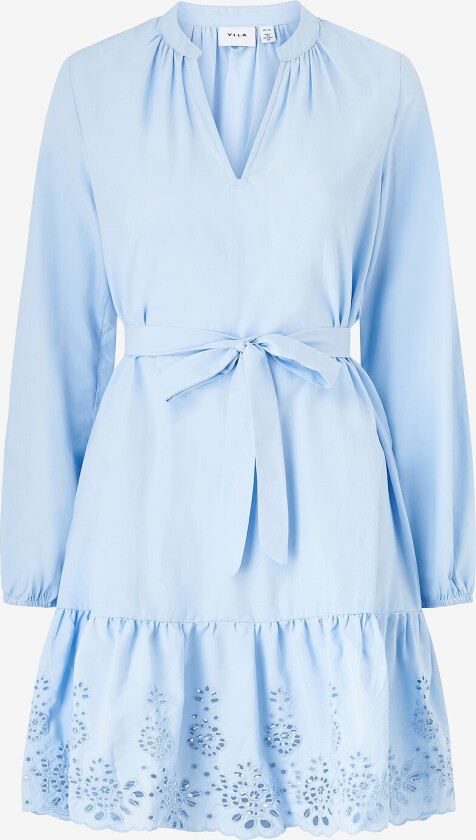 Kjole viKelli V-neck Short Dress - Blå