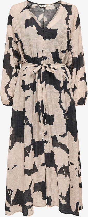 Maxikjole unlEbba Life LS V-neck Midi Dress W - Svart