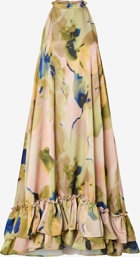 Kjole yasSkyra Halterneck Long Dress - Gul