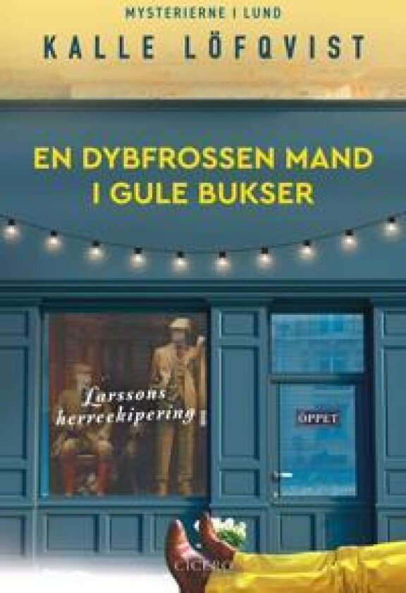 En dybfrossen mand i gule bukser