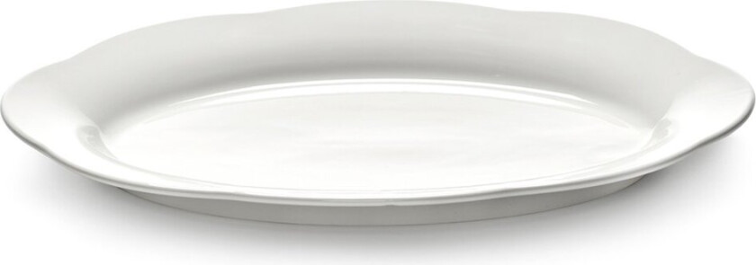 Silhouette oval dyp tallerken L 21x30 cm White