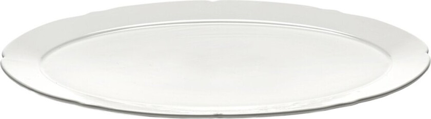 Silhouette oval tallerken L 21x30 cm White