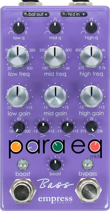 Empress Bass ParaEq Parametric EQ Pedal