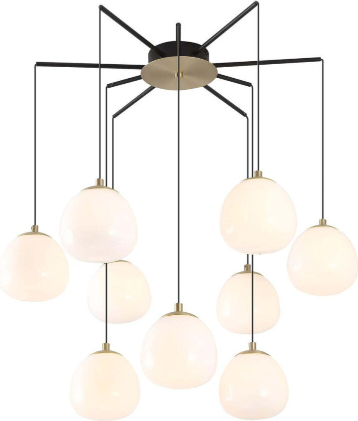 Raindrop takpendel - Messing / svart