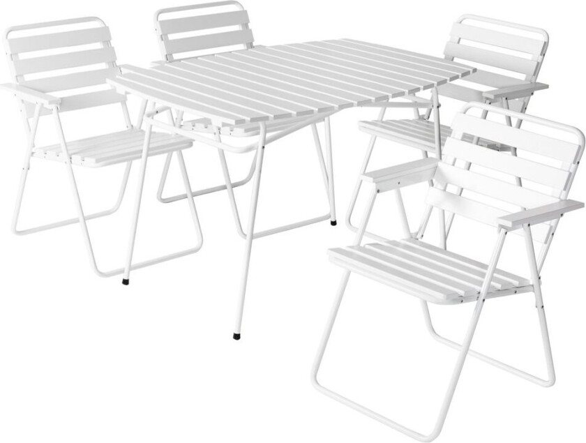 Bordgruppe Varax Retro 403 + 4 stk 305 Hvit - Hvit