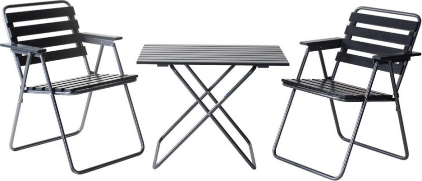 Bordgruppe Varax Retro 401 + 2 stk 305 Grå/Svart - Grå/Svart