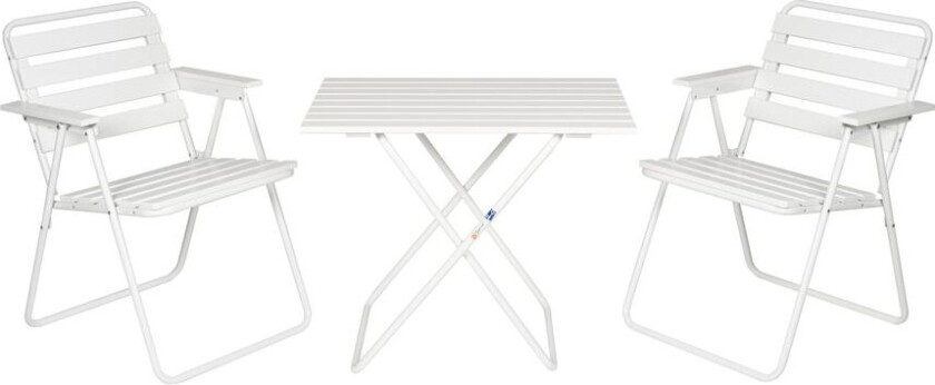 Bordgruppe Varax Retro 401 + 2 stk 305 Hvit - Hvit