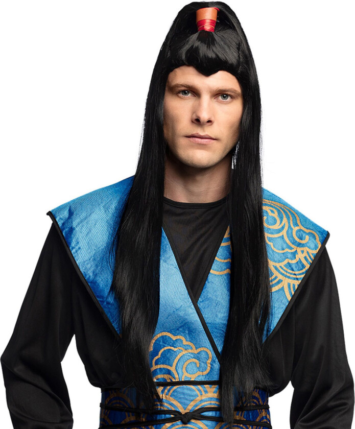 Samurai Svart Parykk - One size