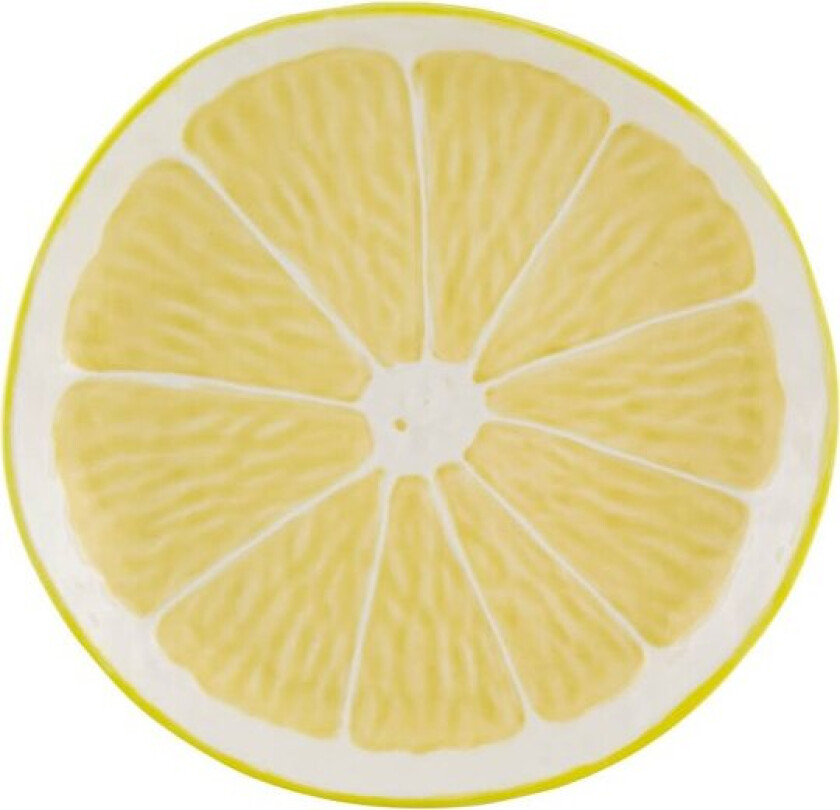 Citron asjett 22 cm sitron gul