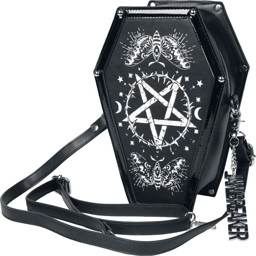 Goth Ryggsekk - Coffin - Damer - svart-hvit