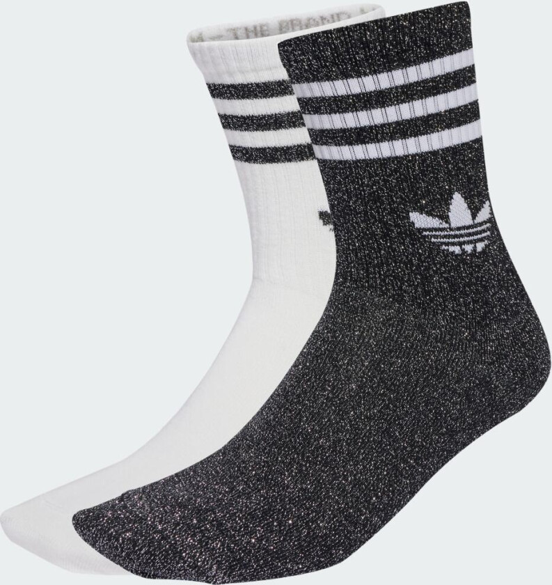 3-Stripes Glitter Crew Sokker, 2 par