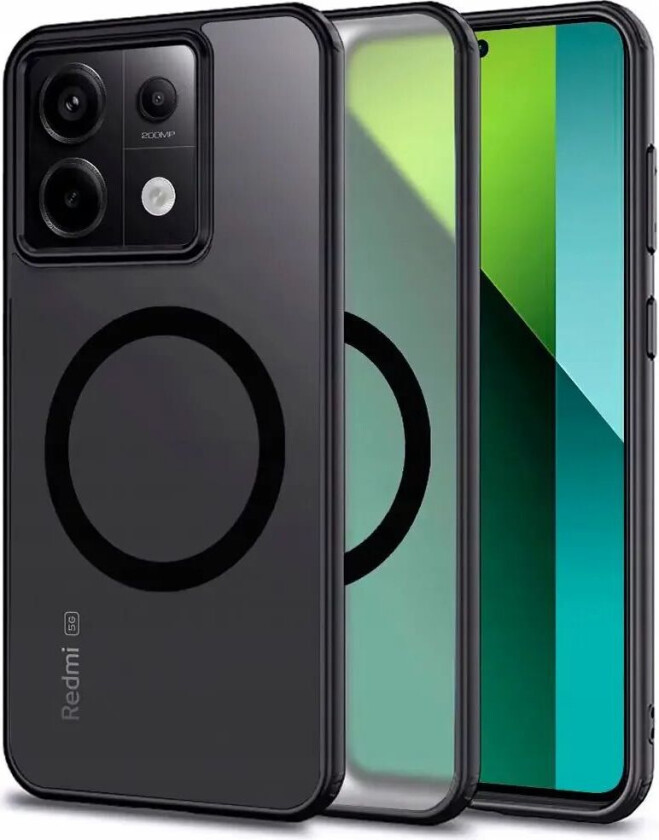 Tech-Protect Xiaomi Redmi Note 13 Pro (5G) Tech-Protect Magmat Deksel - MagSafe Kompatibel - Matt Svart