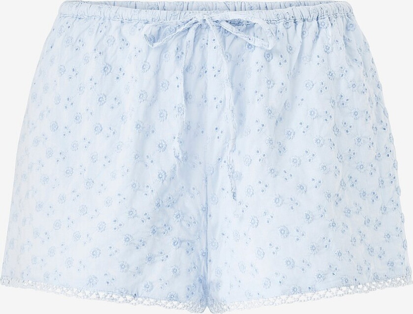 Shorts Broderie Anglaise - Blå
